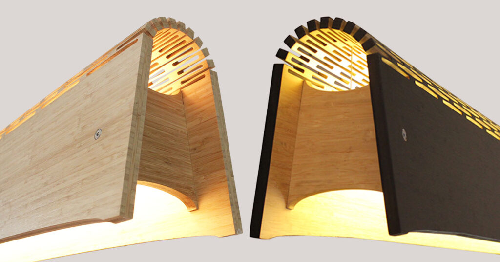 Kerf Linear 1 Meter Bamboo Lighting